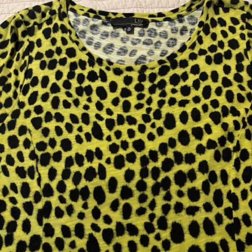 Liv by Habitat Chartreuse & Black Dress
